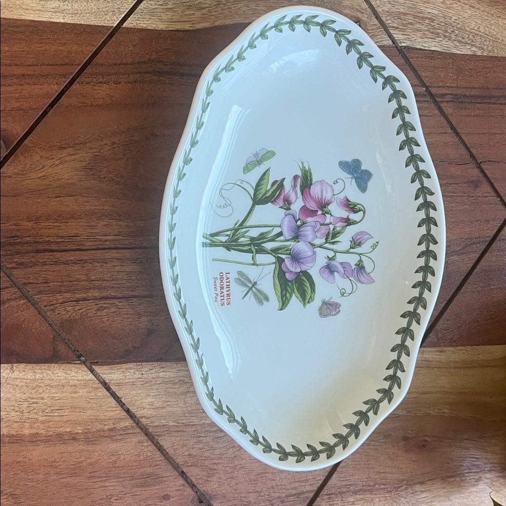 Portmeirion Botanic Garden Sweet Pea Pickle Dish - Picture 6 of 7
